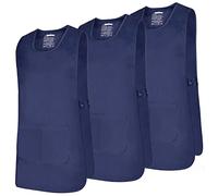 MISEMIYA - Pacchetto 3 unità - Grembiule Pulizia Uniforme di Lavoro Clinica Ospedale Pulizia Veterinario IGIENE OSPITALITÀ - Ref.868 - Medium, Blu Navy