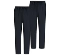 MISEMIYA - Pack 2 PCS - Pantaloni Unisex Vita Elastica Uniforme di Lavoro Clinica Ospedale - Small, Nero 68
