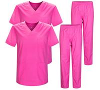 MISEMIYA - Pack * 2 PCS - Uniforme Medica con Maglia e Pantaloni Uniformi Mediche Camice Uniformi sanitarie - Ref.2-8178 - 3XL, Rosa 22