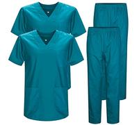 MISEMIYA - Pack * 2 PCS - Uniforme Medica con Maglia e Pantaloni Uniformi Mediche Camice Uniformi sanitarie - Ref.2-8178 - X-Small, Verde 3B 22