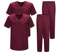 MISEMIYA - Pack * 2 PCS - Uniforme Medica con Maglia e Pantaloni Uniformi Mediche Camice Uniformi sanitarie - Ref.2-8178 - Small, Granato 22