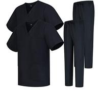 MISEMIYA - Pack * 2 PCS - Uniforme Medica con Maglia e Pantaloni Uniformi Mediche Camice Uniformi sanitarie - Ref.2-8178 - X-Small, Nero 68