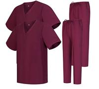 MISEMIYA - Pack * 2 PCS - Uniforme Medica con Maglia e Pantaloni Uniformi Mediche Camice Uniformi sanitarie - Ref.2-8178 - X-Small, Granato 68