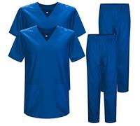 MISEMIYA - Pack * 2 PCS - Uniforme Medica con Maglia e Pantaloni Uniformi Mediche Camice Uniformi sanitarie - Ref.2-8178 - X-Small, Blu 37 22