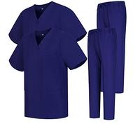 MISEMIYA - Pack * 2 PCS - Uniforme Medica con Maglia e Pantaloni Uniformi Mediche Camice Uniformi sanitarie - Ref.2-8178 - Small, Viola 68