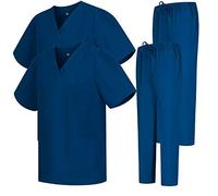 MISEMIYA - Pack * 2 PCS - Uniforme Medica con Maglia e Pantaloni Uniformi Mediche Camice Uniformi sanitarie - Ref.2-8178 - Small, Blu Marino 68