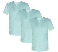 MISEMIYA Pack 3 PCS-Casaca Sanitario Mz-3-817 Maglietta del Camice Medico, Turchese, XS (Pacco da 3) Unisex-Adulto