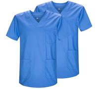 Misemiya Casacca sanitaria BZ-2-817 Celeste 21 S Pacco da 2 Unisex Adulto