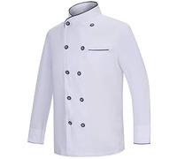MISEMIYA - Uniforme Chef Giacche Signore Maniche Lunghe - Ref.842B - Small, Bianco