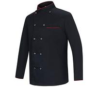 MISEMIYA - Uniforme Chef Giacche Signore Maniche Lunghe - Ref.842B - XX-Large, Nero