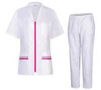 MISEMIYA - Uniforme Medica con Camice e Pantaloni - Uniformi Mediche Camice Uniformi sanitarie OSPITALITÁ - 712-8312 - Medium, Fucsia 21