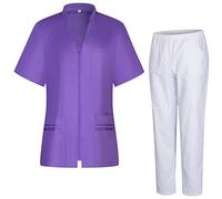 MISEMIYA - Uniforme Medica con Camice e Pantaloni - Uniformi Mediche Camice Uniformi sanitarie OSPITALITÁ - 712-8312 - Large, Viola 68
