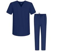 MISEMIYA - Uniformi Unisex Set Camice - Uniforme Medica con Maglia e Pantaloni Uniformi Mediche Camice Uniformi sanitarie - Ref.6801-6802 - Medium, Blu