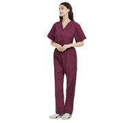 MISEMIYA - Uniformi Unisex Set Camice - Uniforme Medica con Maglia e Pantaloni Uniformi Mediche Camice Uniformi sanitarie - Ref.6801-6802 - Large, Granato 68