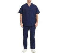 MISEMIYA - Uniformi Unisex Set Camice - Uniforme Medica con Maglia e Pantaloni Uniformi Mediche Camice Uniformi sanitarie - Ref.8178 - Medium, Blu Navy 21