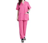 MISEMIYA - Uniformi Unisex Set Camice - Uniforme Medica con Maglia e Pantaloni Uniformi Mediche Camice Uniformi sanitarie - Ref.8178-3XL, Fucsia 21