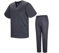 MISEMIYA - Uniformi Unisex Set Camice - Uniforme Medica con Maglia e Pantaloni Uniformi Mediche Camice Uniformi sanitarie - Ref.8178 - X-Small, Grigio 21