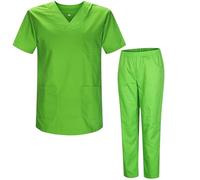 MISEMIYA - Uniformi Unisex Set Camice - Uniforme Medica con Maglia e Pantaloni Uniformi Mediche Camice Uniformi sanitarie - Ref.8178-3XL, Mela Verde 21