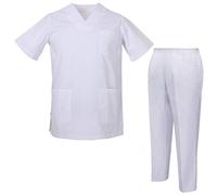 MISEMIYA Unisex - Adulto Casaca Y Pantalón Sanitarios Unisex Uniformes Sanitarios 8178 Giacca E Pantaloni Uniformi Sanitarie Unisex Sanitarie 8178 Not Applicable, Bianco, XXL