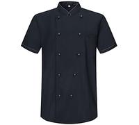 MISEMIYA Uomo Giacca Chef KZ-8501B, Cuoco 8501B-Nero, 5XL