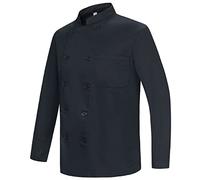 MISEMIYA - Veste de Chef pour Hommes - Veste de Chef pour Hommes - Uniforme d'accueil - Ref.842-4XL, Giacca da Cuoco 842 - Nero