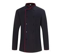 MISEMIYA - Veste de chef pour hommes - Veste de chef pour hommes - Uniforme d'accueil - Ref.842B - Medium, Giacca da cuoco 842B - Nero