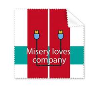 Misery Loves Company Art Déco Regalo Moda Panno di Pulizia Dello Schermo Del Telefono Occhiali Cleaner 5pcs