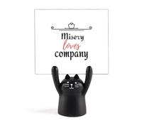 Misery Loves Company - Porta memo in stile Art Déco, motivo: gatto nero