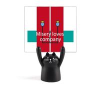 Misery Loves Company - Porta memo in stile Art Déco, motivo: gatto nero