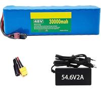 MisetGao 48V 30Ah Ebike Batteria per 1000W 750W 500W Bicicletta Elettrica Scooter Motore, E-Bike Batteria agli Ioni Litio, Lectric Bike Battery Pack con 54.6V 2A Caricabatterie T