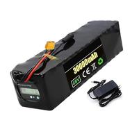 MisetGao Batteria per Bici Elettrica 13S4P 48V30ah con Display di Potenza, Batteria al Litio 18650, Batteria per Motocicletta Elettrica con Caricabatterie da 54,6 V 2A XT60