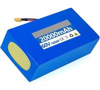 MisetGao Batteria per Bici Elettrica 48 V, 52 V, 60 V, 8 Ah, 10 Ah, 12 Ah, 15 Ah, 20 Ah, 25 Ah, Batteria per Bici Elettrica, Batteria agli Ioni di Litio in PVC Impermeabile XT60,52V 20Ah