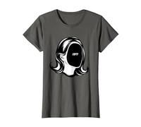 Misfit Empty Inside Tee - Dark Void Triste Sarcastico Introverso Maglietta, Donna, Asfalto, L