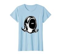 Misfit Empty Inside Tee - Dark Void Triste Sarcastico Introverso Maglietta, Donna, Celeste, M