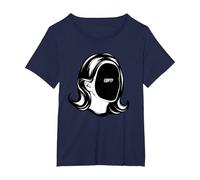 Misfit Empty Inside Tee - Dark Void Triste Sarcastico Introverso Maglietta, Donna Plus-Size, Navy, 6X