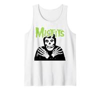 Misfits - Cross Hands Green Skull White Canotta