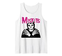 Misfits - Cross Hands Pink Skull White Canotta