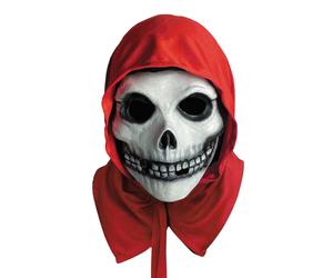 Misfits The Fiend Rosso Cappuccio Integrale Maschera Adulti Costume Accessorio