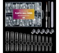 MisFun 120 Pezzi Doppia Estremità Popit Unghie Ovali e Quadrate | Dual Nail Forms con Limes Pinze e Spazzole per Saloni di Manicure Principianti Nail Art da Fare Da Sé e Come Regalo