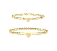 MisFun 2 Pezzi Bracciale Donna, Regalo Donna Bracciale, Gioielli Donna, Bracciale Personalizzato, Braccialetti per Moglie Figlia Regalo, Amica Regalo Compleanno Donna Regalo San Valentino(Oro)