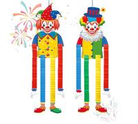MisFun 2 Pezzi Feste a Tema Clown Forniture, Clown Banner Decorazione Carnevale, Striscioni da Appendere, per Carnevale Decorazione Circo Pagliaccio in Carta, per Carnevali, Carnevali e Feste a Tema
