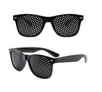 MisFun 2 Pezzi Pinhole Glasses, Occhiali Stenopeici, Occhiali a Griglia, Occhiali a Foro Stenopeico, per la Cura Della Vista e per un Miglioramento Della Capacità Visiva, Occhiali Buco Nero