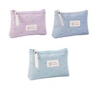 MisFun 3 Pezzi Borsa Cosmetica in Tela, Pochette Trucchi, Bustina Portatutto, Pochette da Viaggio, Borsa da Toilette, Borsa Cosmetica da Viaggio, per Uscite, Viaggi, Vacanze, Fitness
