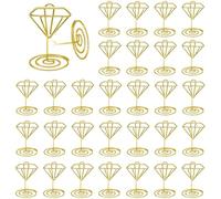 MisFun 30 Pezzi Segnaposto Matrimonio, Porta Foto, Titolari di Carta Numero di Tabella, Memo Clip, Portafoto Supporto, per Ristoranti, Foto, Riunioni di Feste, Matrimonio, Compleanno(Diamante Oro)