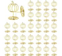 MisFun 30 Pezzi Segnaposto Matrimonio, Porta Foto, Titolari di Carta Numero di Tabella, Memo Clip, Portafoto Supporto, per Ristoranti, Foto, Riunioni di Feste, Matrimonio, Compleanno(Zucca Oro)