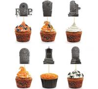 MisFun 36 Pcs Decorazioni Torta Halloween, Decorazione Per Torte Di Halloween Motivo Lapide, Plugin Per Torta A Tema Halloweens Decorazioni Halloweens, per Festa, Compleanno, Decorazione di Tortes