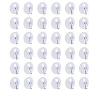 MisFun 36 Pezzi Gancio Ventosa, Ganci Ventosa Bagno, Ganci da Parete con Ventosa di Aspirazione, Ventosa Trasparenti Riutilizzabili per Impieghi per Cucina, Bagno, Decorazioni Natalizie con Ghirlande