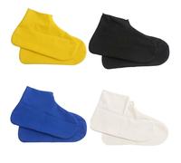 MisFun 4 Paia Copriscarpe Impermeabili, Copriscarpe Pioggia Silicone, Riutilizzabile Copri Scarpe per Pioggia, Antiscivolo Copriscarpe Moto, Copriscarpe Impermeabile in Antiscivolo e Lavabile (M)