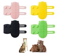 MisFun 4 Pezzi Spazzola Per Gatti, 2 In 1 Spazzola Autopulente Per Animali Domestici, Toelettatura Spazzola Gatti Pelo Corto/Lungo, Per Cani e Gatti Eliminare Pelo Superfluo Morto e Sottopelo