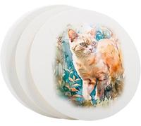 MisFun 50 fogli di carta ad acquerello, 12 x 12 cm, colore bianco naturale, carta da quarto 300 g